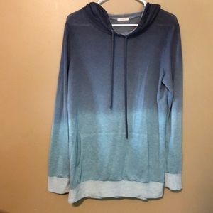Women’s blue ombré hoodie